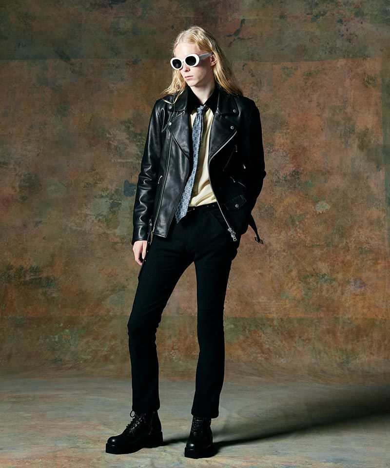 glamb(グラム)】Calf Leather Riders Jacket カーフレザーライダース 