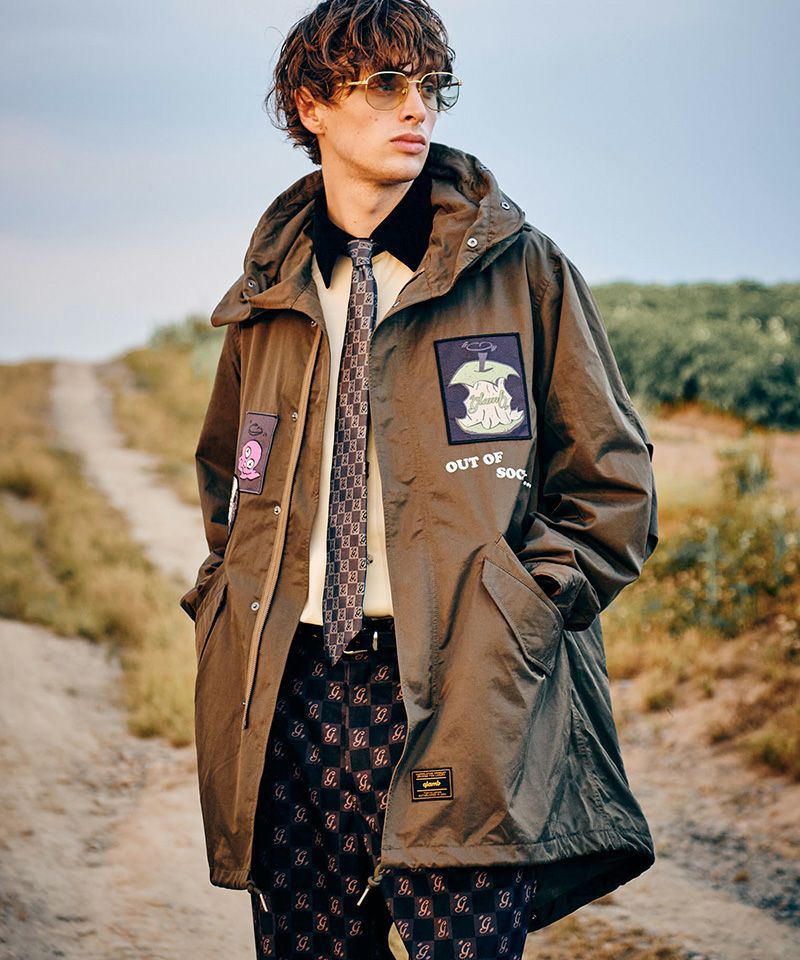 glamb(グラム)】Emblem High Neck Mods Coat エンブレムハイネック 