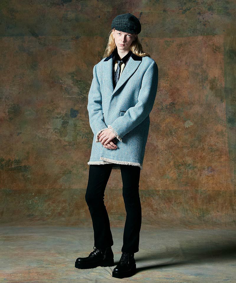 23SSFABLE MACグラフィックカットオフコート glamb(グラム)】Cut Off Chester Coat カットオフチェスターコート