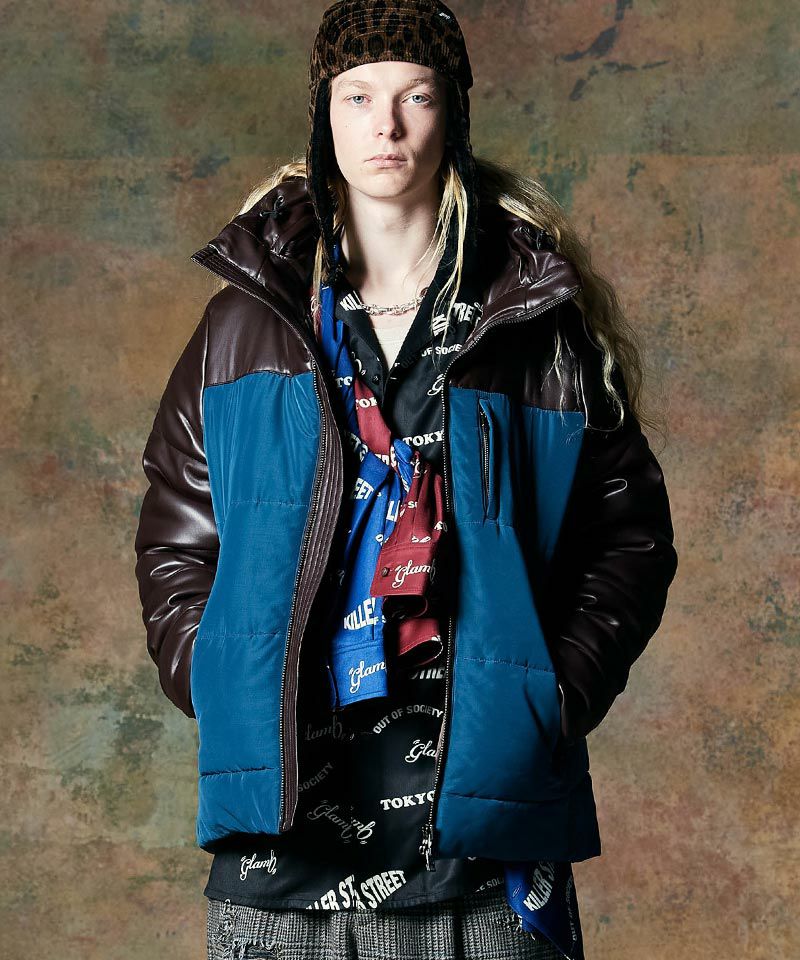 glamb(グラム)】Combination Padded Jacket コンビネーションパデッド