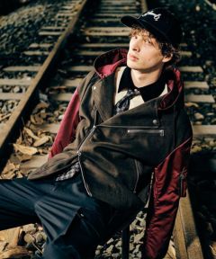 glamb(グラム)】Combination Hood Riders Jacket コンビネーション