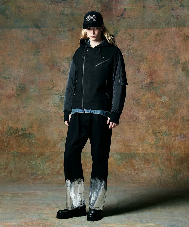 glamb(グラム)】Combination Hood Riders Jacket コンビネーション