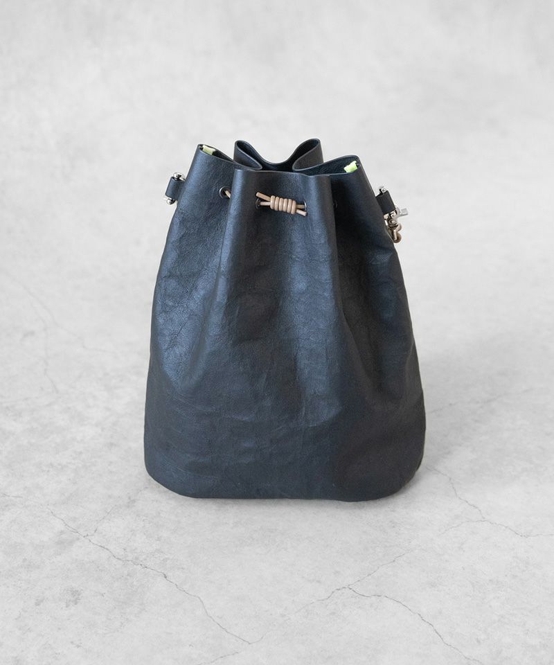 SENTI(センティ)】【予約販売2月末～3月上旬入荷】 Dyneema Leather DRAWSTRING 2WAYBAG - ダイニーマレザードローストリング2WAYバッグ(3026)  | CAMBIO カンビオ