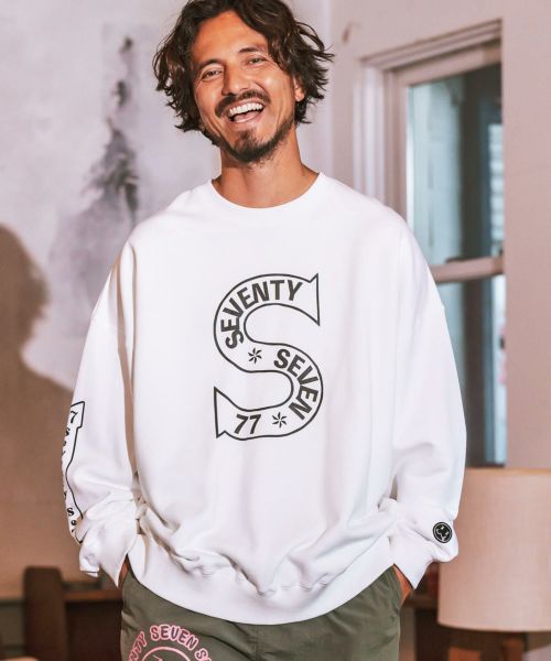 【seventy seven(セブンティセブン)】middle onz over size sweat shirts (S) スウェット(7724W140)