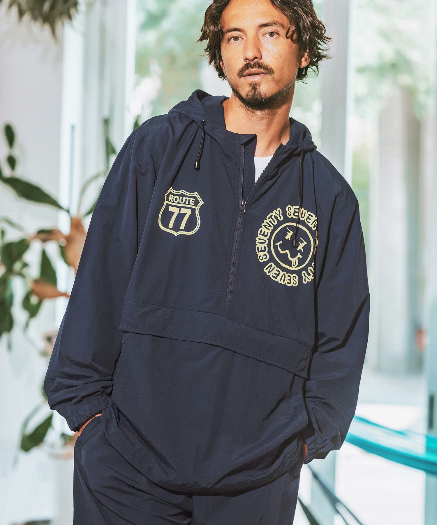 30%OFF【seventy seven(セブンティセブン)】nylon anorak jacket