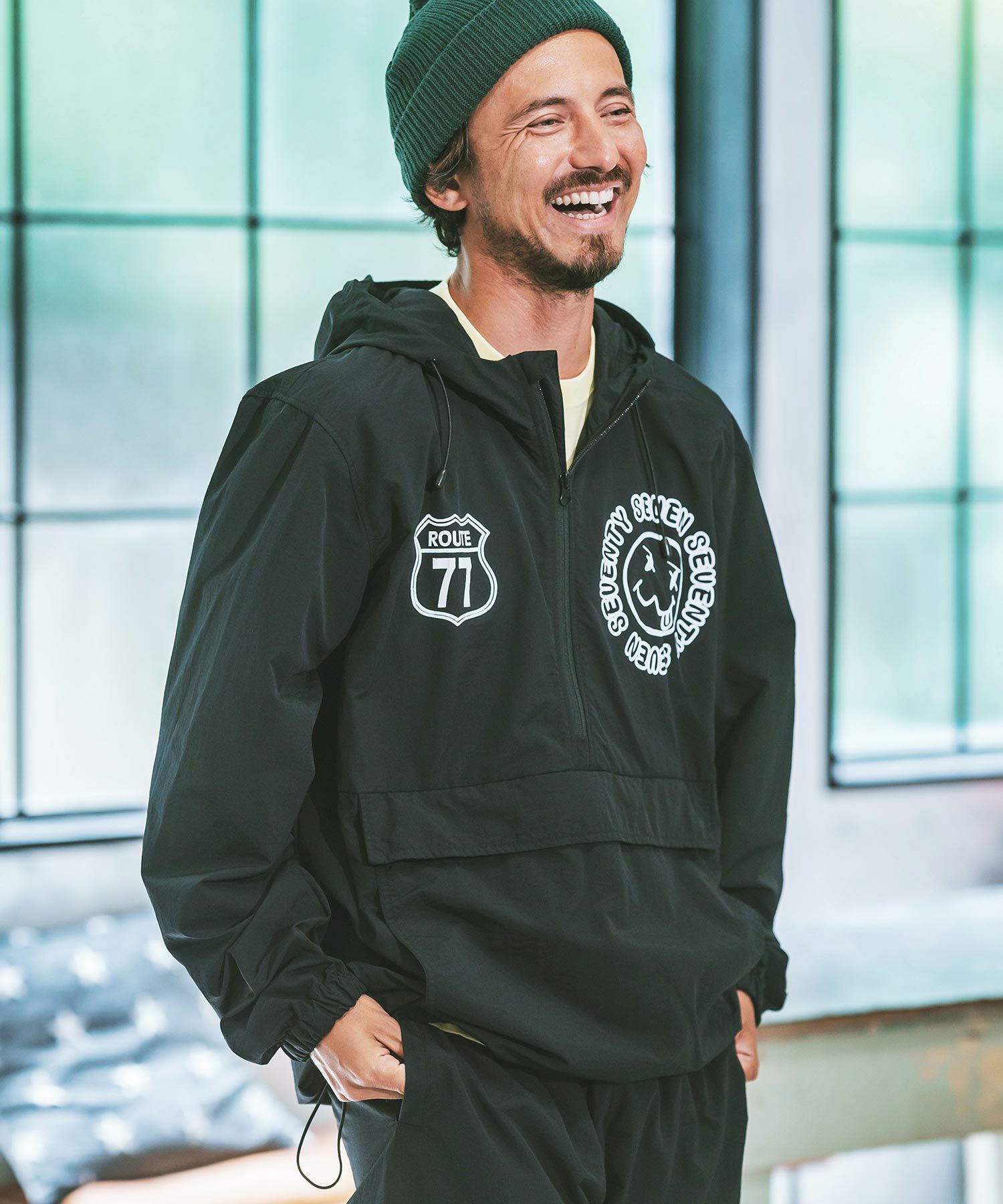 30%OFF【seventy seven(セブンティセブン)】nylon anorak jacket