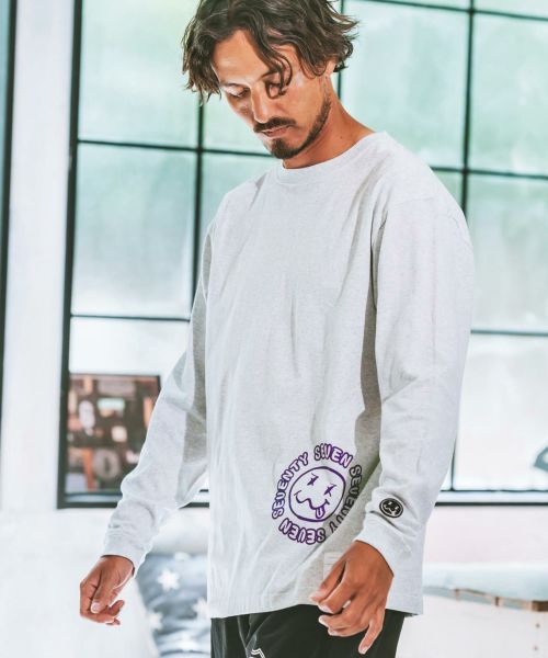 【seventy seven(セブンティセブン)】middle onz L-S t-shirts (sunsmile) カットソー(7724W040)