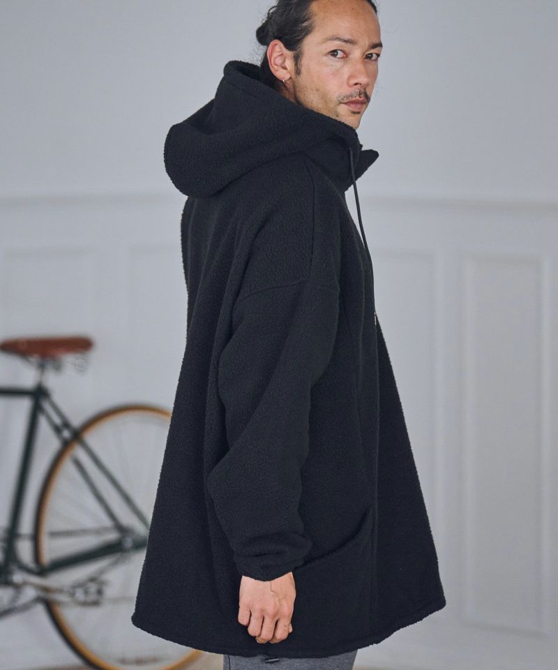 50%OFF【CAMBIO(カンビオ)】ボアハーフジップパーカー(CA-24-34