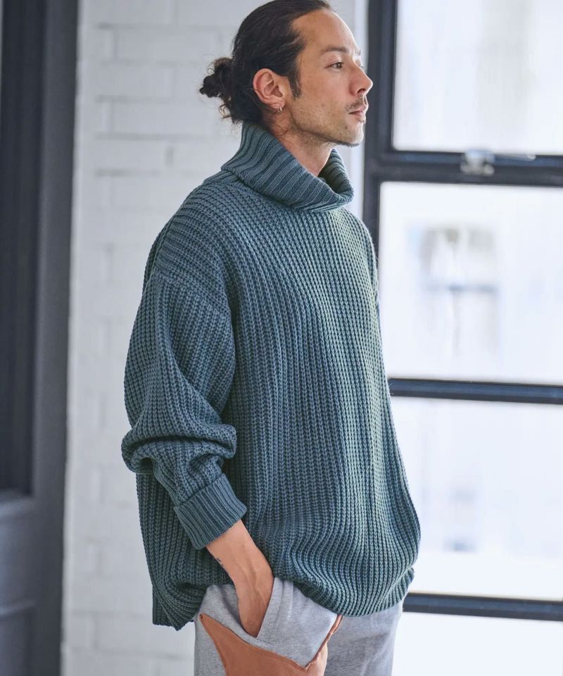 30%OFF【CAMBIO(カンビオ)】ルーズフィットボリュームタートルネック