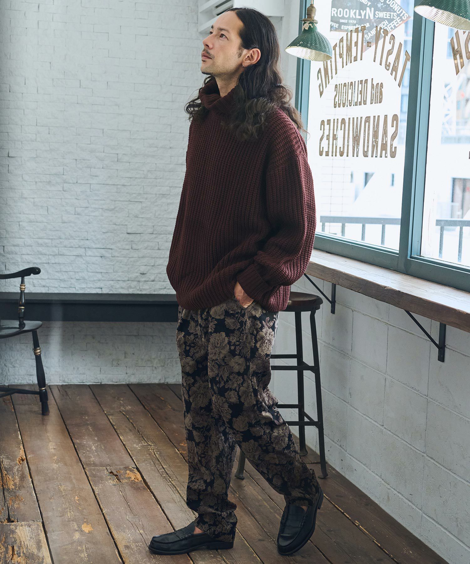 30%OFF【CAMBIO(カンビオ)】ルーズフィットボリュームタートルネック