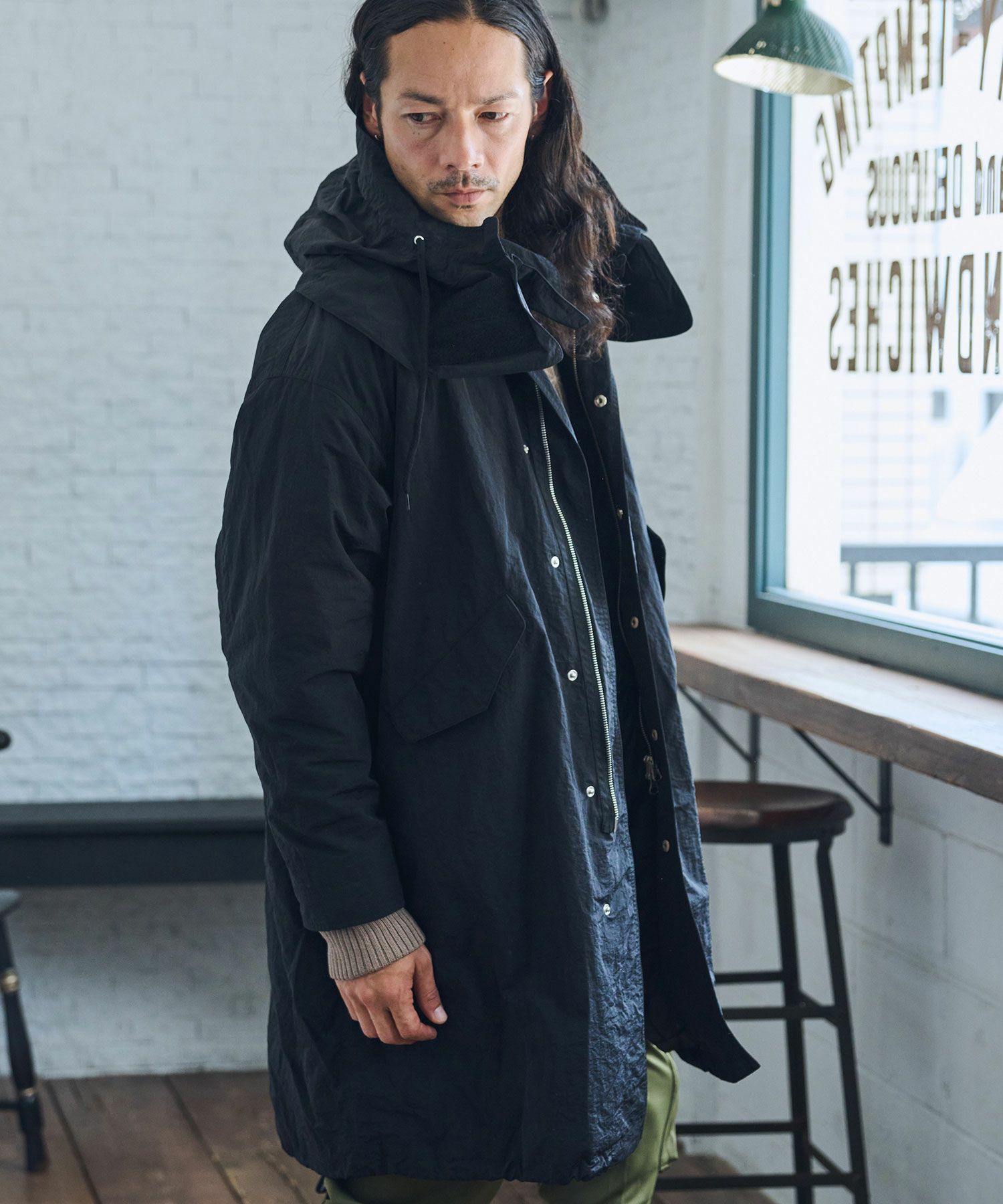 新品未使用RCW 3WAYライナー付きモッズコート　カーキM 30%OFF【CAMBIO(カンビオ)】ナイロンワッシャー3WAYモッズコート