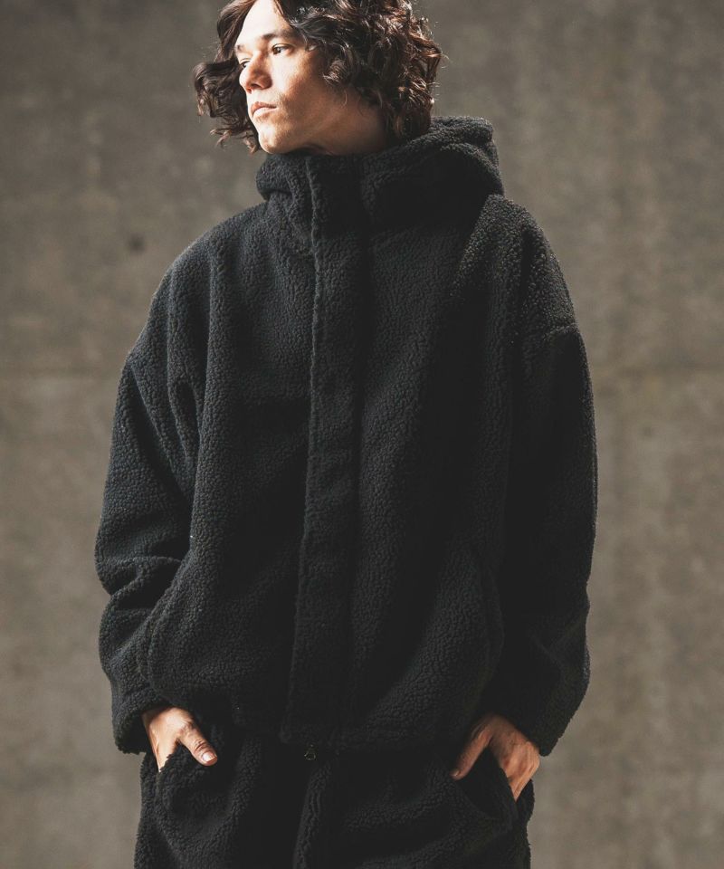 pannaGIam Lips グラムリップス　ボアコート　黒 GlamLips WIDE カラー ボアコート ブラック 黒 ボアジャケット グラム