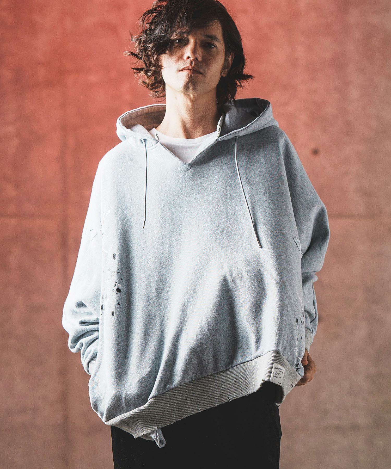 30%OFF【GLIMCLAP(グリムクラップ)】Used processing oversized sweat