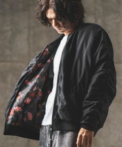 GLIMCLAP(グリムクラップ)】【予約販売10月中旬～下旬入荷】 Reversible flight jacket -original  patterned lining- ＭＡ-１ジャケット(17-142-gla-ce) | CAMBIO カンビオ