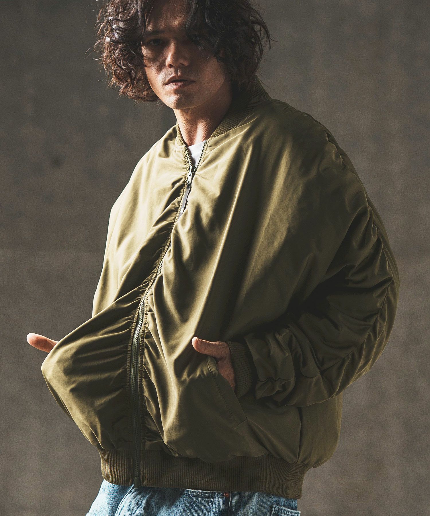 30%OFF【GLIMCLAP(グリムクラップ)】 Reversible flight jacket 