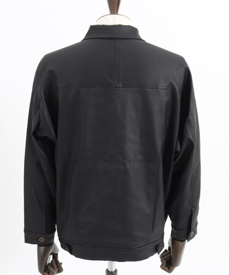 GLIMCLAP(グリムクラップ)】Coating material oversized jacket