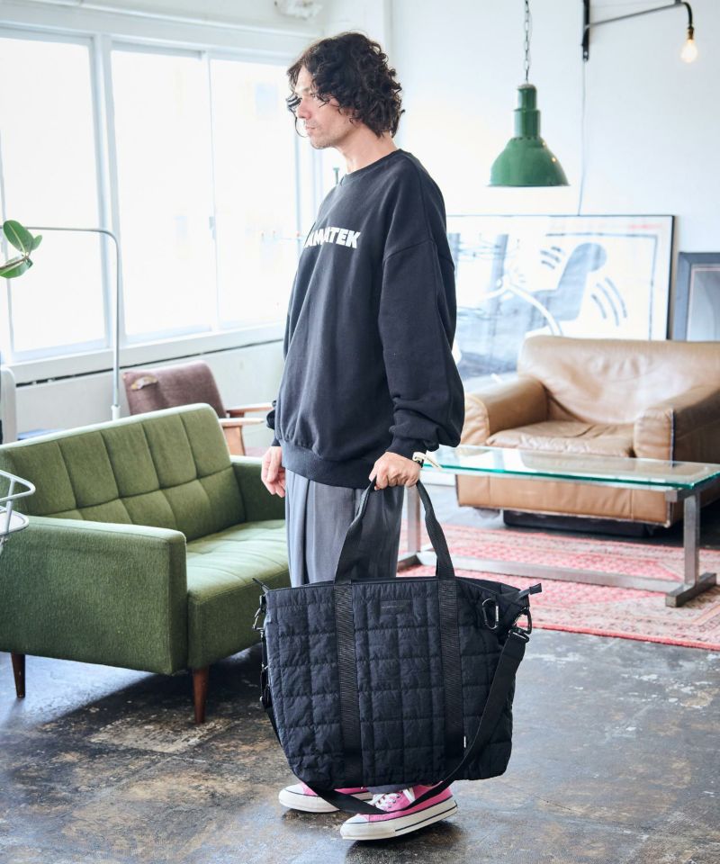 ADAM PATEK(アダムパテック)】square quilt shoulder tote bag