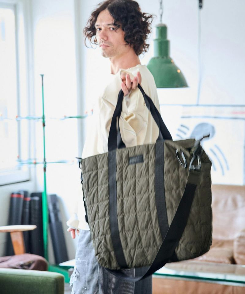 一部カラー予約販売4月上旬～中旬入荷】【ADAM PATEK(アダムパテック)】square quilt shoulder tote bag  ビッグトートバッグ(AP2429024) | CAMBIO カンビオ