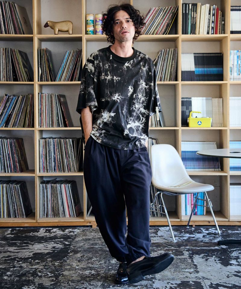 ADAM PATEK(アダムパテック)】tie-dye embroidery short sleeve