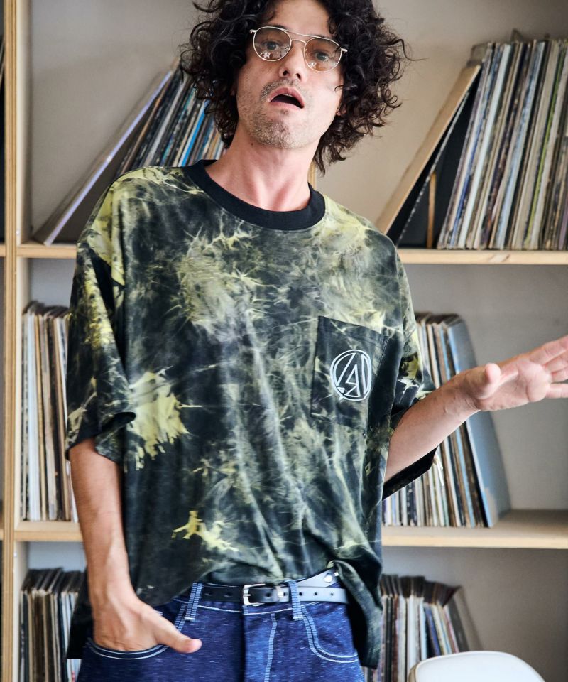 78　タイダイTシャツ ADAM PATEK(アダムパテック)】tie-dye embroidery short sleeve
