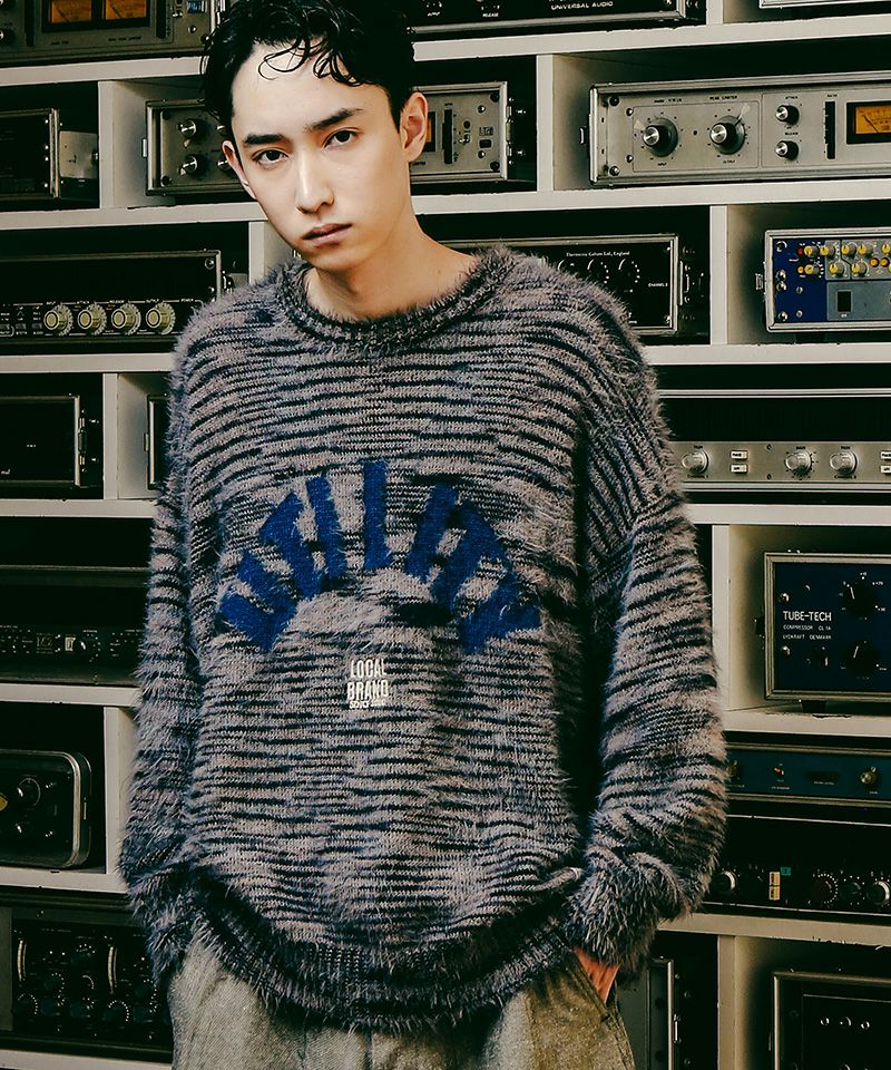 EFFECTEN(エフェクテン)】Arch Logo Shaggy Knit シャギーニット(efxf 