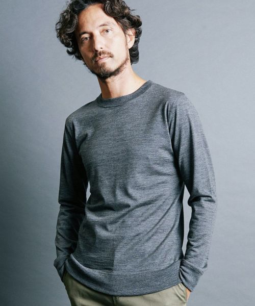 【Magine(マージン)】WOOL JERSEY PULLOVER KNITSAW L-S ニットソー(2432-031)