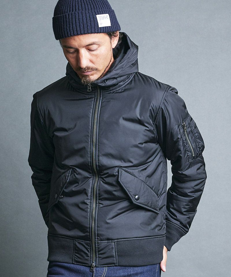 Magine(マージン)】NYLON THINSULATE HOOD MA-1 JKT ジャケット(2434 