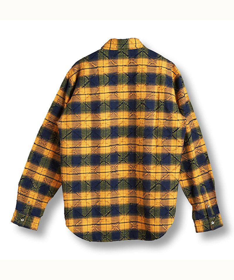 50%OFF【NO ID.(ノーアイディー)】 ﾁｪｯｸBIG-SH シャツ(855006