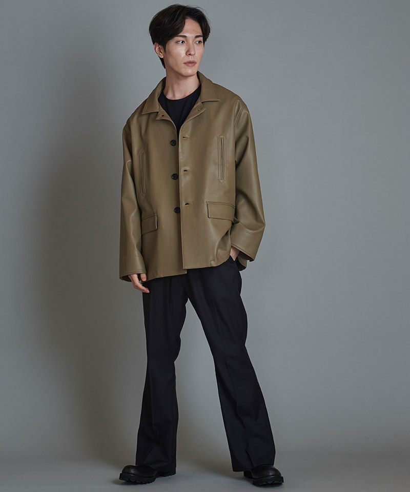 30%OFF【NO ID.(ノーアイディー)】シンセティックレザーBIGカーコート(855006 30%OFF【NO ID.(ノーアイディー)】シンセティックレザーBIGカーコート(855006