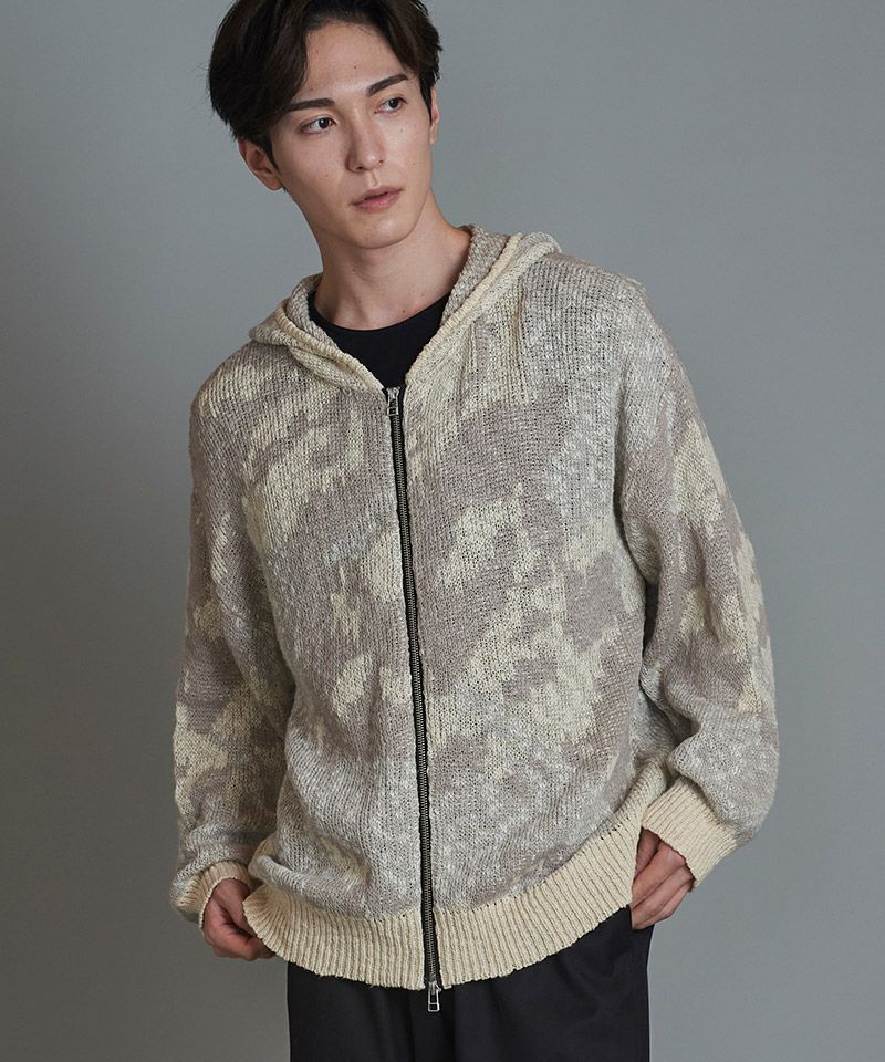 50%OFF【NO ID.(ノーアイディー)】ｱﾌﾞｽﾄﾗｸﾄJQﾆｯﾄZIPﾊﾟｰｶ(855010-858K