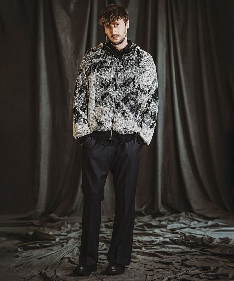 50%OFF【NO ID.(ノーアイディー)】ｱﾌﾞｽﾄﾗｸﾄJQﾆｯﾄZIPﾊﾟｰｶ(855010