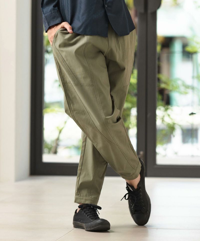 balloon tapeared パンツ　38 CAMBIO(カンビオ)】Silky Denim Balloon Pants デニムバルーン