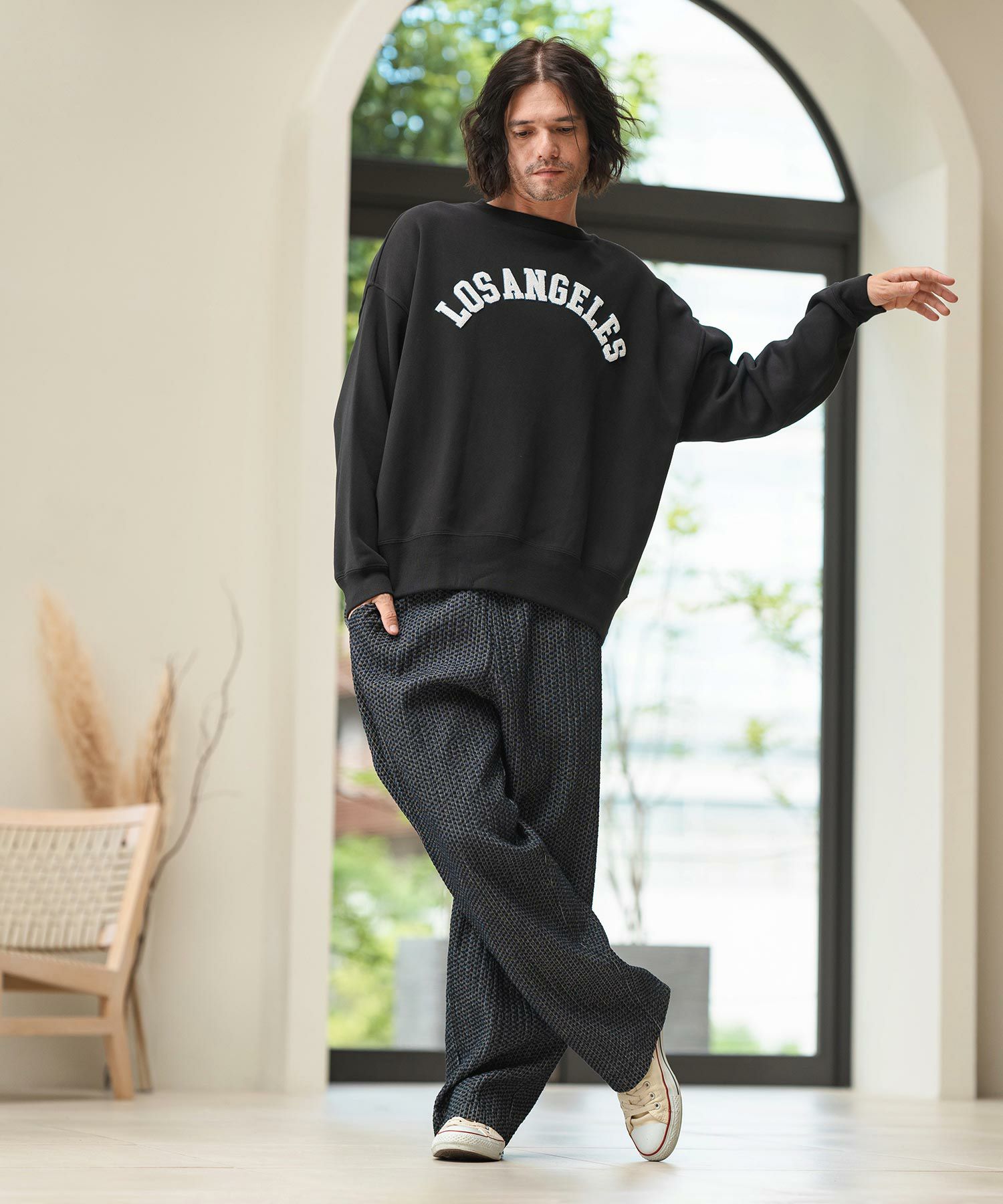 jaded london 引き入れる wide sweat pants ワイドスウェットパン