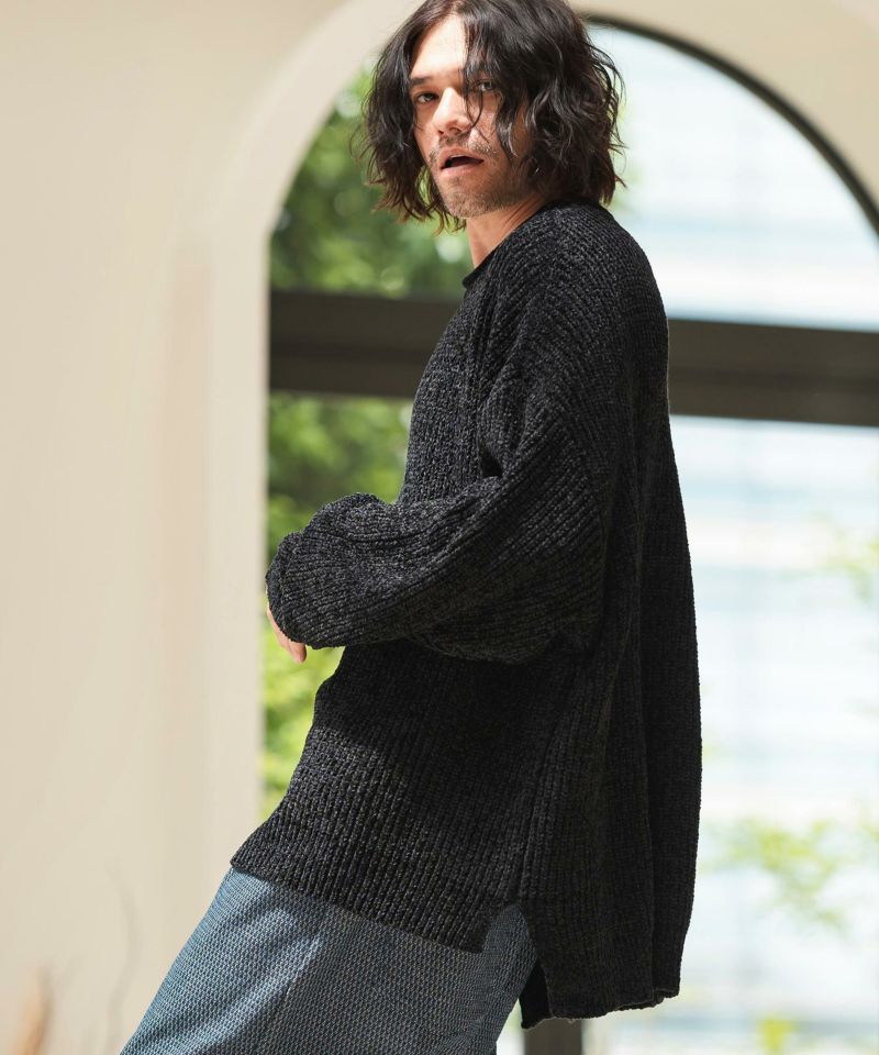 トップス uuuu CAMBIO(カンビオ)】Mid Gauge Mole Knit Pullover プルオーバー