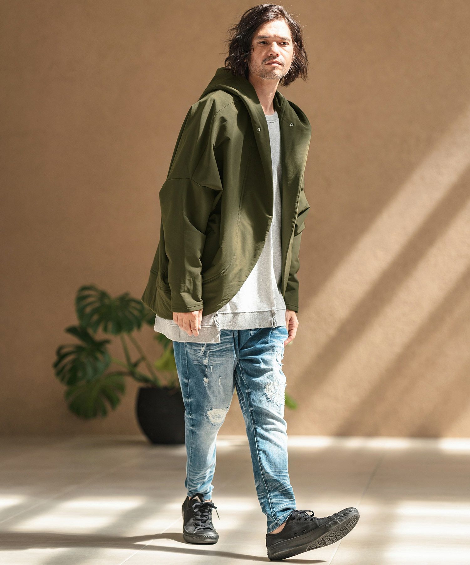 CAMBIO(カンビオ)】変形ドルマンパーカー(HLCM0175) | CAMBIO カンビオ