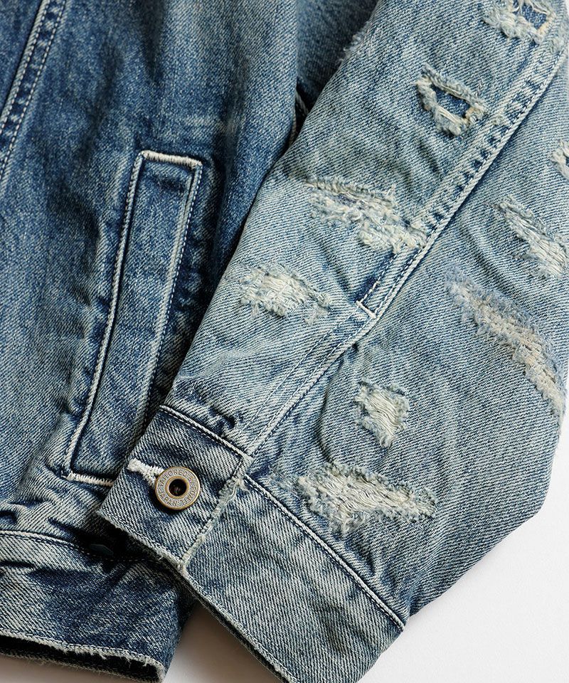 FDMTL(ファンダメンタル)】DENIM HAORI JACKET 5YR WASH デニム