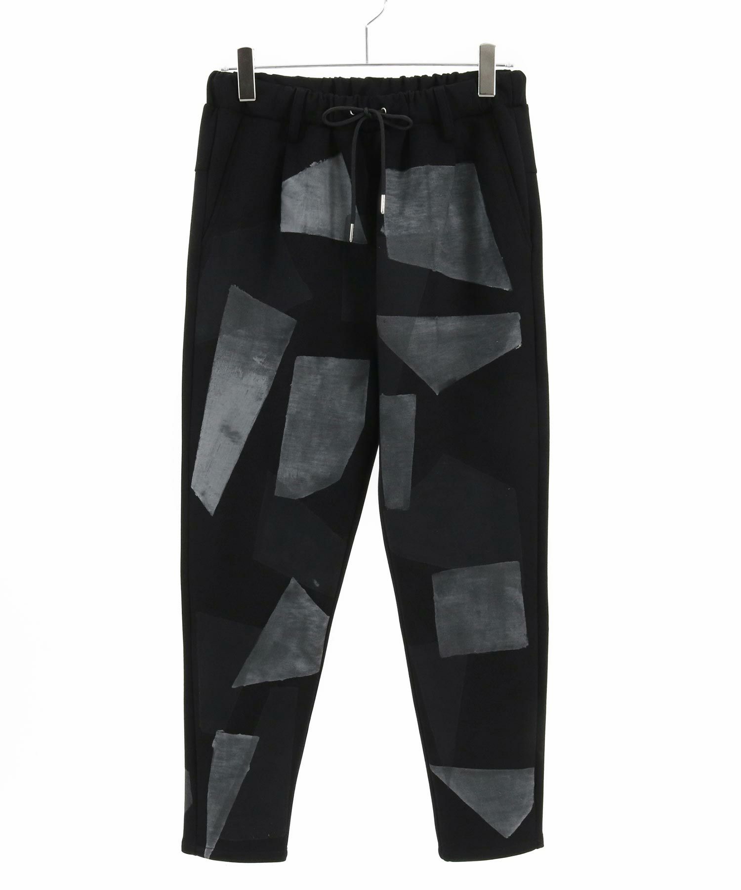 30%OFF【CAMBIO(カンビオ)】 Patchwork Print Cardboard Knit Jogger
