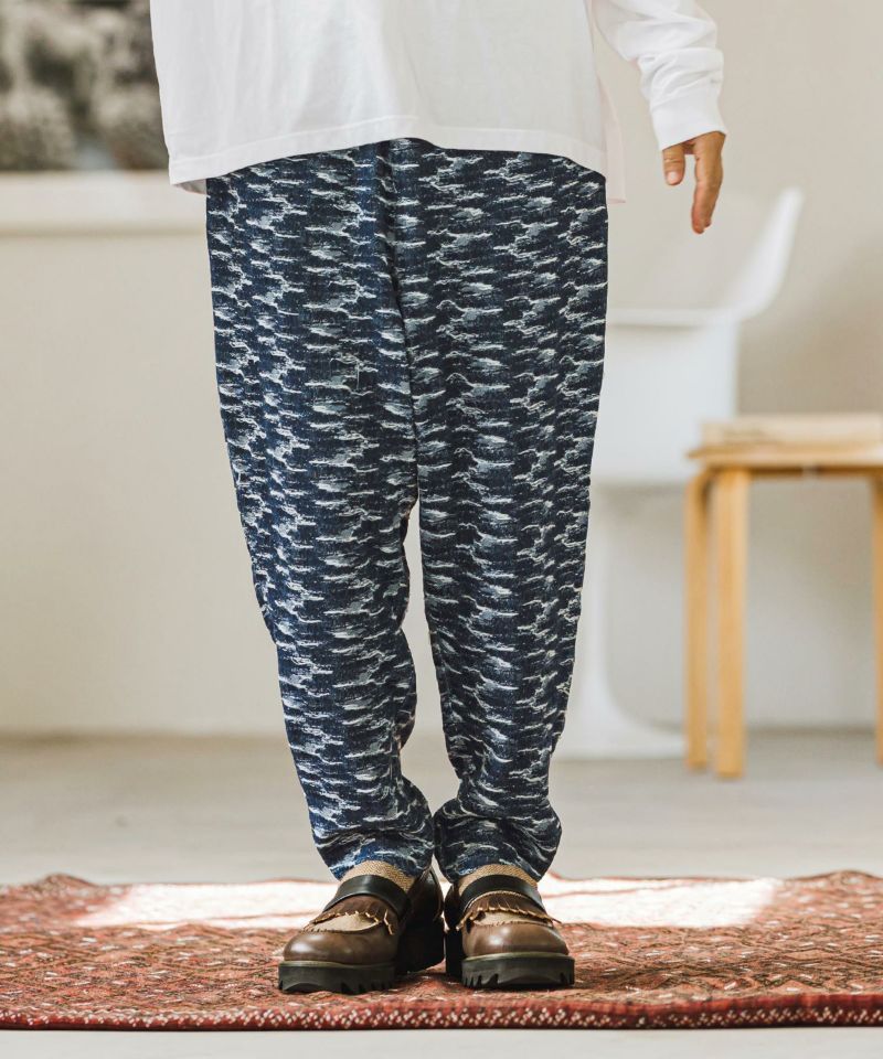 ファビアパンツ CAMBIO(カンビオ)】 Denim Jacquard Balloon Pants デニム