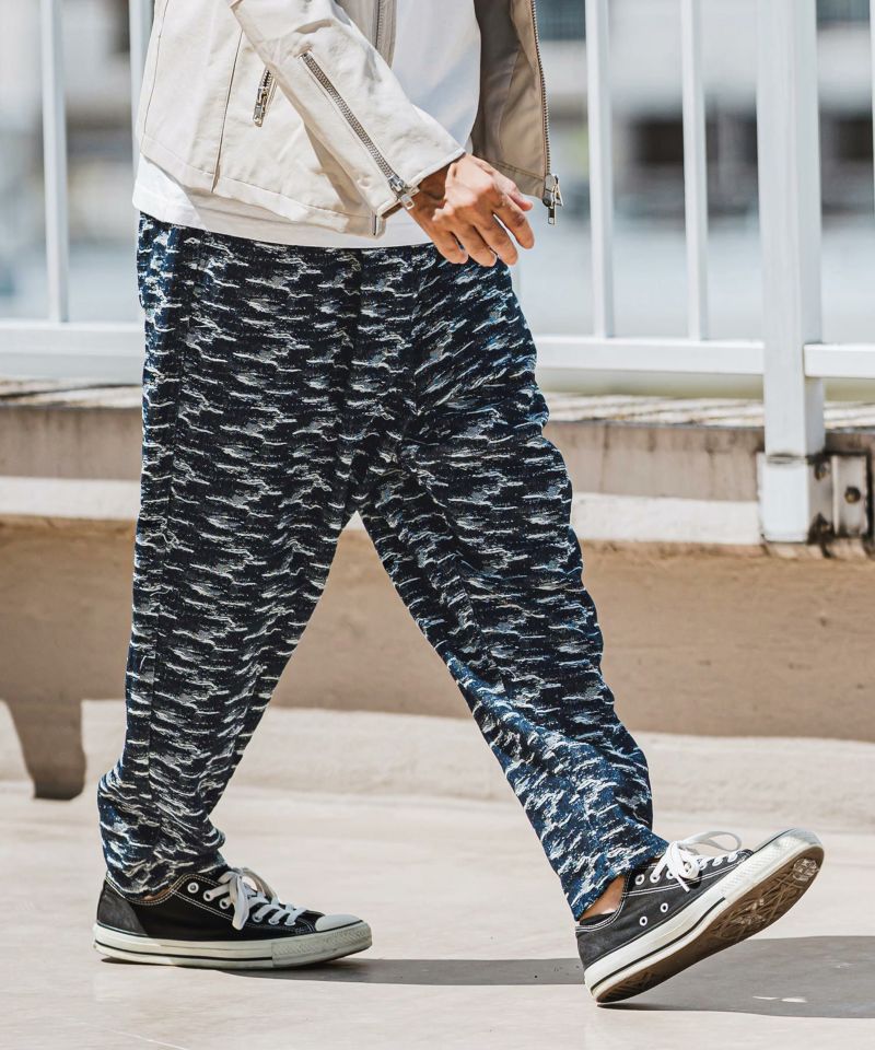 CAMBIO(カンビオ)】 Denim Jacquard Balloon Pants デニム