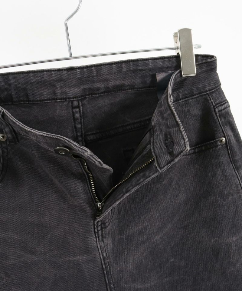CAMBIO(カンビオ)】Crack Bleach Black Denim Pants デニム