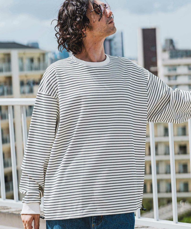WETTEMPT tシャツ CREW NECK DRAW CORD BORDER TEE / クルー
