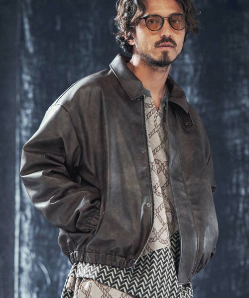 【ANGENEHM(アンゲネーム)】Vintage looks blouson ジップアップブルゾン(AG03-055ace)