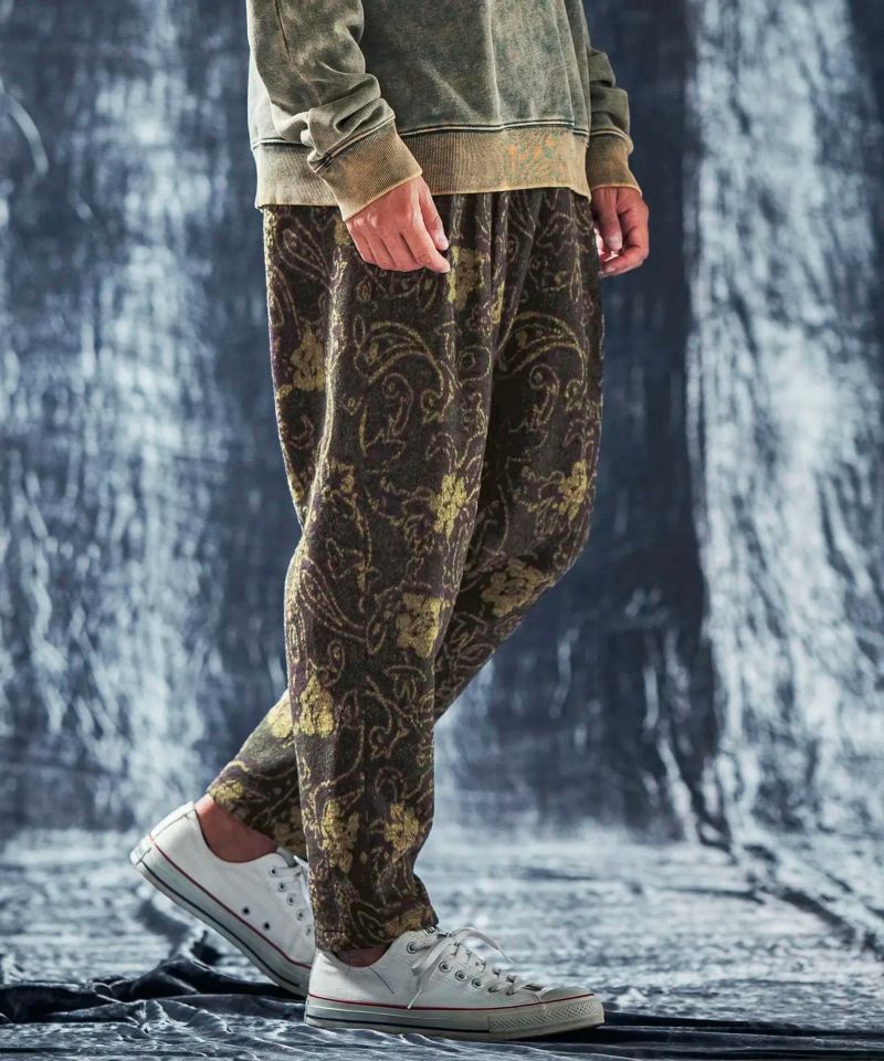 50%OFF【ANGENEHM(アンゲネーム)】Shaggy paisley motif fabric wide