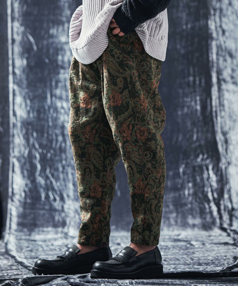 50%OFF【ANGENEHM(アンゲネーム)】Shaggy paisley motif fabric wide