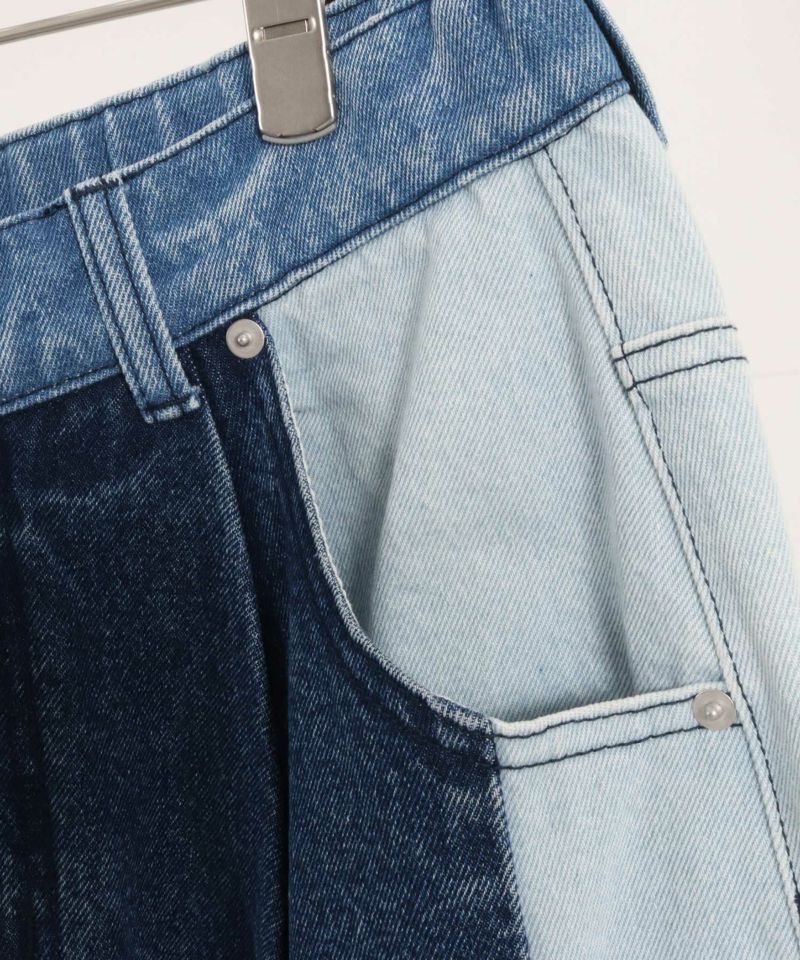 ANGENEHM(アンゲネーム)】Switching design denim pants デニム