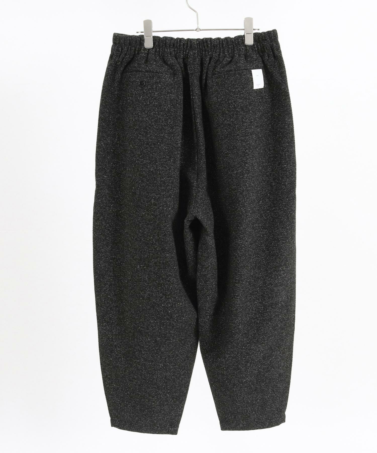 ANGENEHM(アンゲネーム)】Like melange tweed fabric wide tapered 
