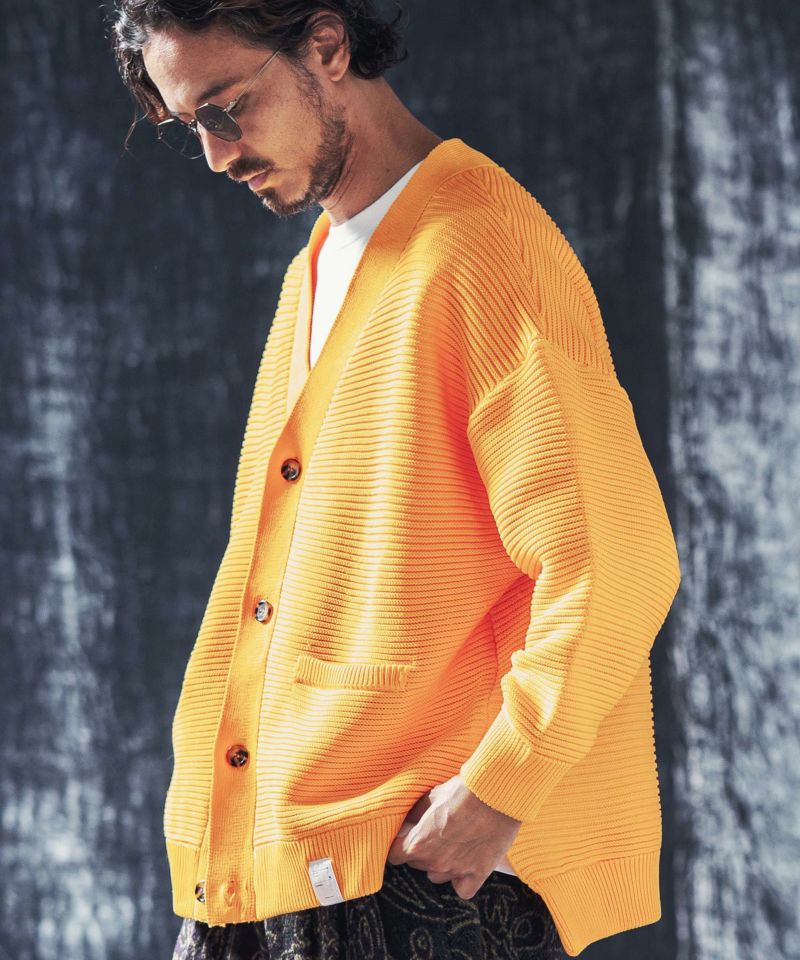 50%OFF【ANGENEHM(アンゲネーム)】Light yarn rippl knit cardigan