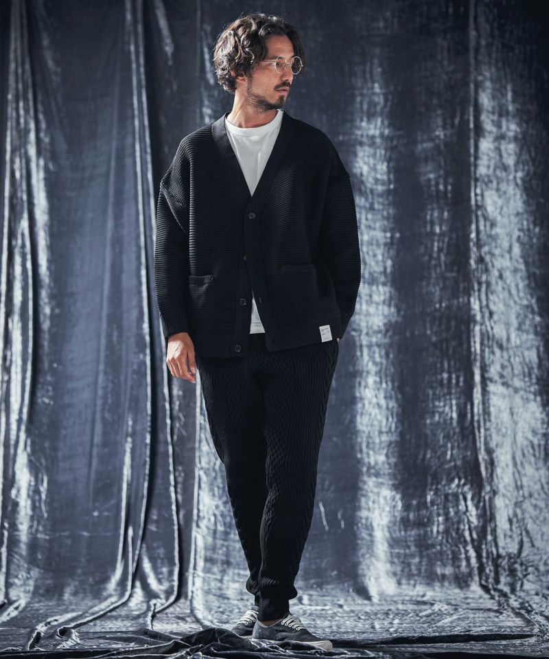 50%OFF【ANGENEHM(アンゲネーム)】Light yarn rippl knit cardigan