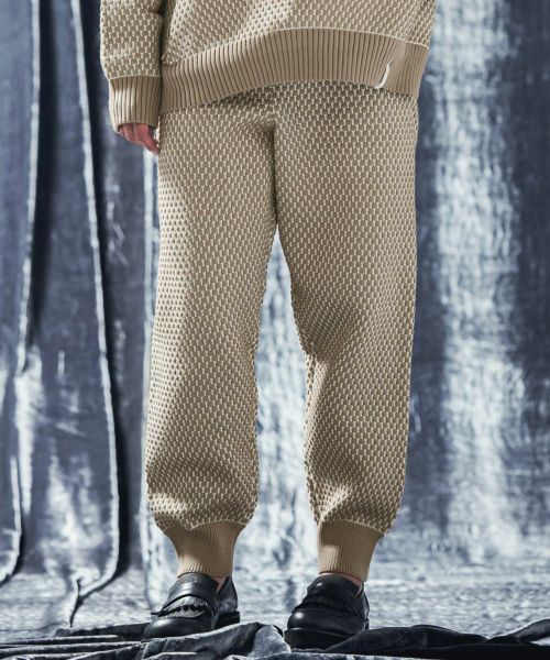 ANGENEHM(アンゲネーム)】Light yarn color scheme waffle knit pants ニットパンツ(AG03-050ace)  | CAMBIO カンビオ