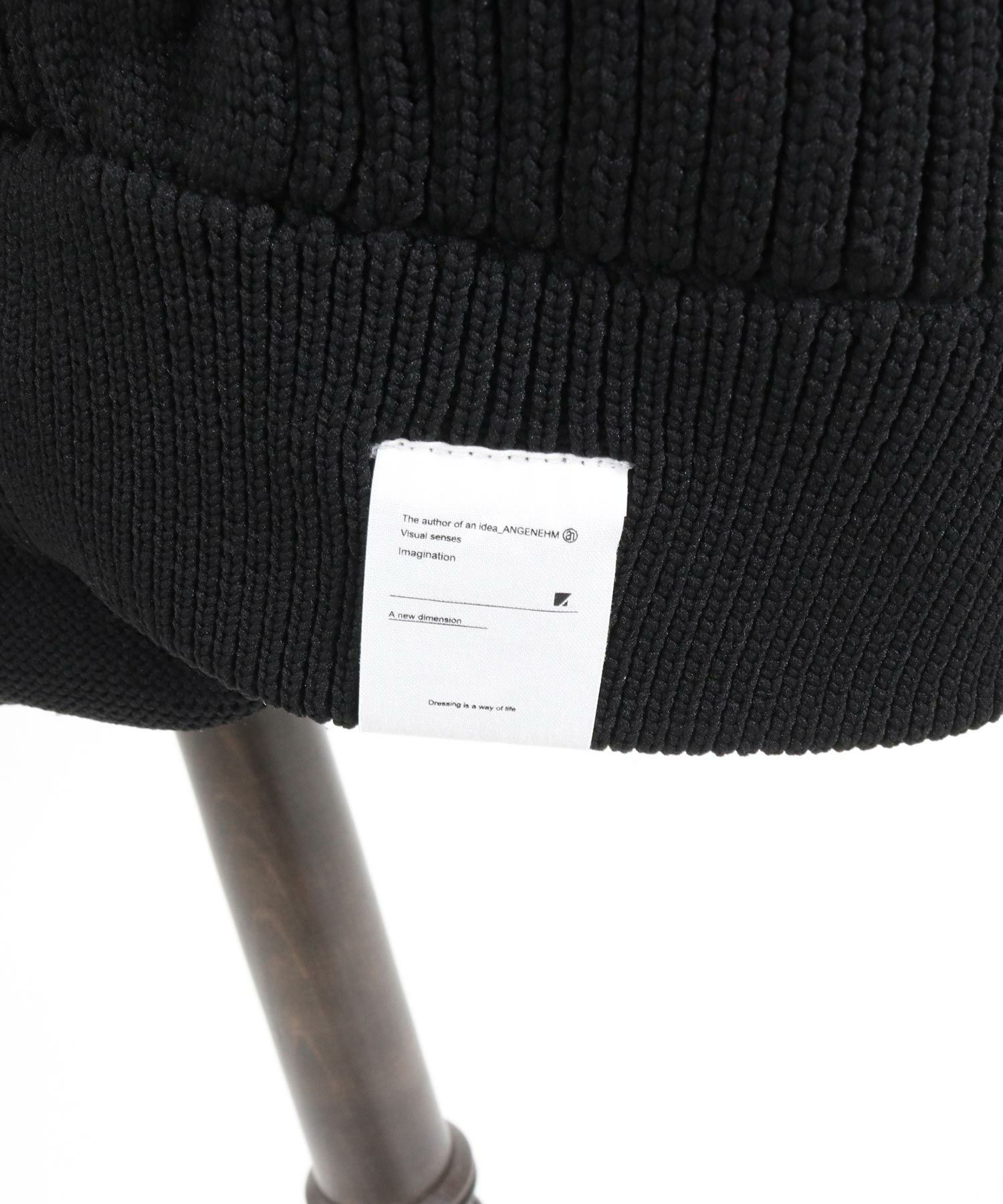 ANGENEHM(アンゲネーム)】Light yarn cable stitch knit hoodie ニット 